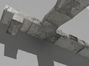 old air ducts modular ventilation system 3D Model