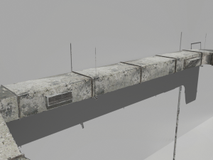 old air ducts modular ventilation system 3D Model