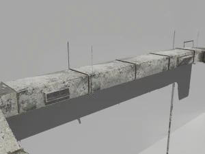 old air ducts modular ventilation system 3D Model