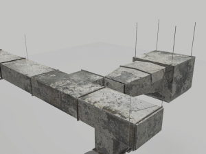 old air ducts modular ventilation system 3D Model