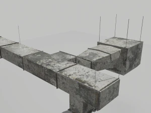 old air ducts modular ventilation system 3D Model