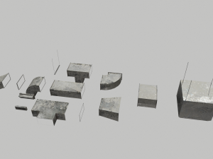 old air ducts modular ventilation system 3D Model