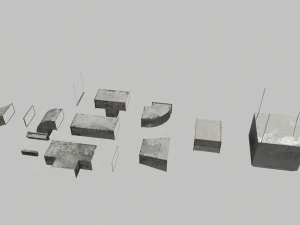 old air ducts modular ventilation system 3D Model