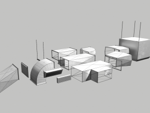 old air ducts modular ventilation system 3D Model