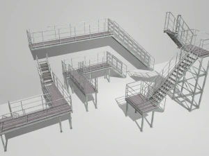 tangga industri modular Model 3D