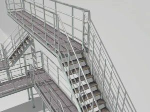 industrial stairs modular 3D Model