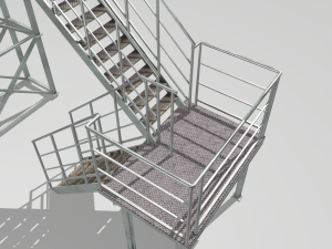 industrial stairs modular Modelo 3D