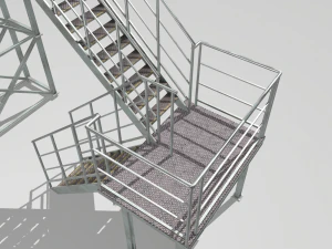 industrial stairs modular 3D Model