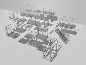 industrial stairs modular Modelo 3D