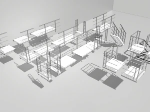 industrial stairs modular 3D Model