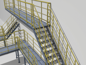 industrial stairs modular 2 Modelo 3D