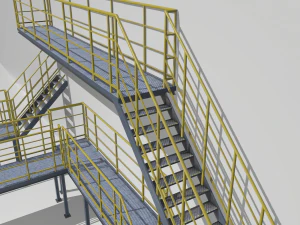 industrial stairs modular 2 3D Model