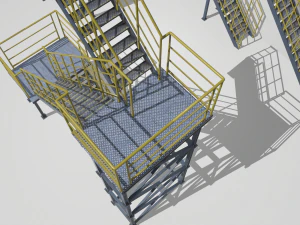 industrial stairs modular 2 3D Model