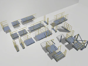 industrial stairs modular 2 3D Model