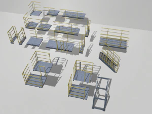 industrial stairs modular 2 3D Model