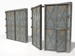 industrial metal gate 1 3D Model