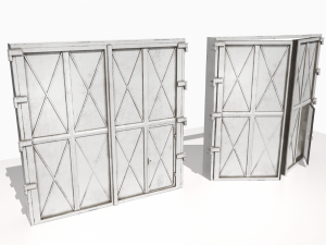industrial metal gate 1 3D Модель