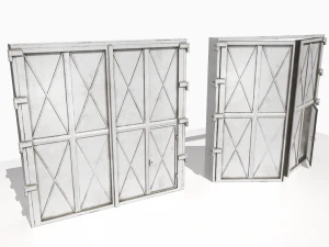 industrial metal gate 1 3D Model