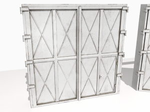 industrial metal gate 1 3D Модель