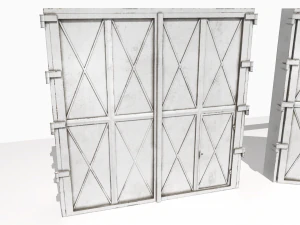 industrial metal gate 1 3D Model