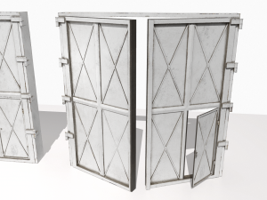 industrial metal gate 1 3D Модель