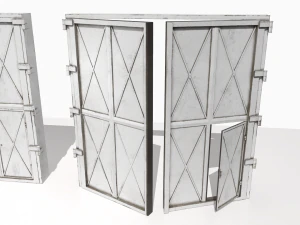 industrial metal gate 1 3D Model