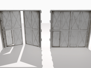 industrial metal gate 1 3D Модель