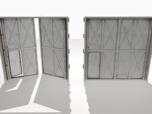 industrial metal gate 1 3D Model