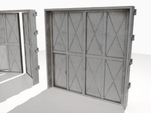 industrial metal gate 1 3D Модель