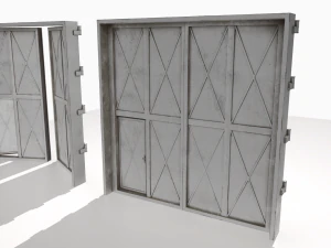 industrial metal gate 1 3D Model