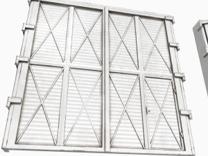 industrial metal gate 1 3D Model