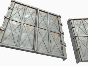 industrial metal gate 1 3D Model