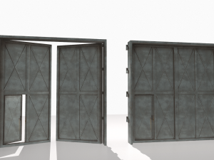 industrial metal gate 1 3D Модель