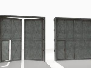 industrial metal gate 1 3D Model