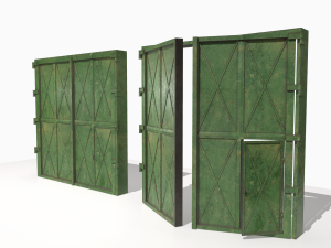 industrial metal gate 2 Modèle 3D