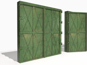 industrial metal gate 2 Model 3D