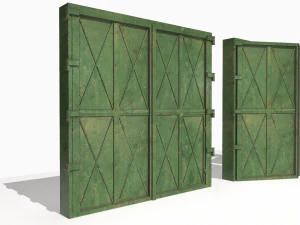 industrial metal gate 2 3D Model