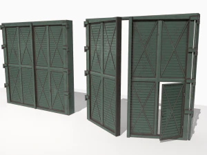 industrial metal gate 2 3D Model