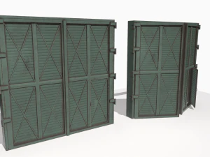 industrial metal gate 2 3D Model