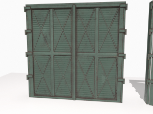 industrial metal gate 2 Model 3D