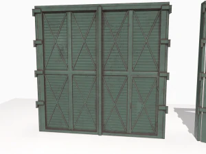 industrial metal gate 2 3D Model
