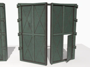 industrial metal gate 2 3D Model