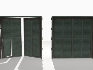 industrial metal gate 2 3D Model