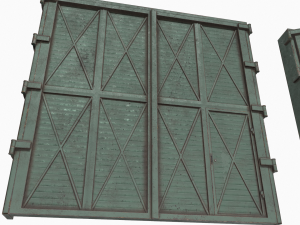 industrial metal gate 2 Model 3D