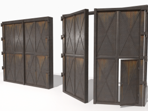industrial metal gate 3 Modèle 3D