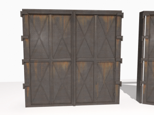 industrial metal gate 3 3D Модель
