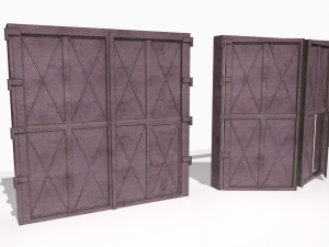 industrial metal gate 3 3D Модель