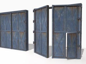 industrial metal gate 4 Modèle 3D