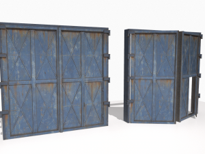 industrial metal gate 4 3D मॉडल