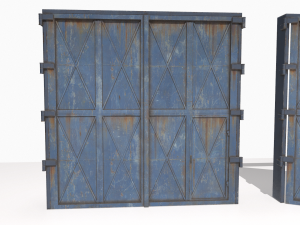 industrial metal gate 4 3D मॉडल